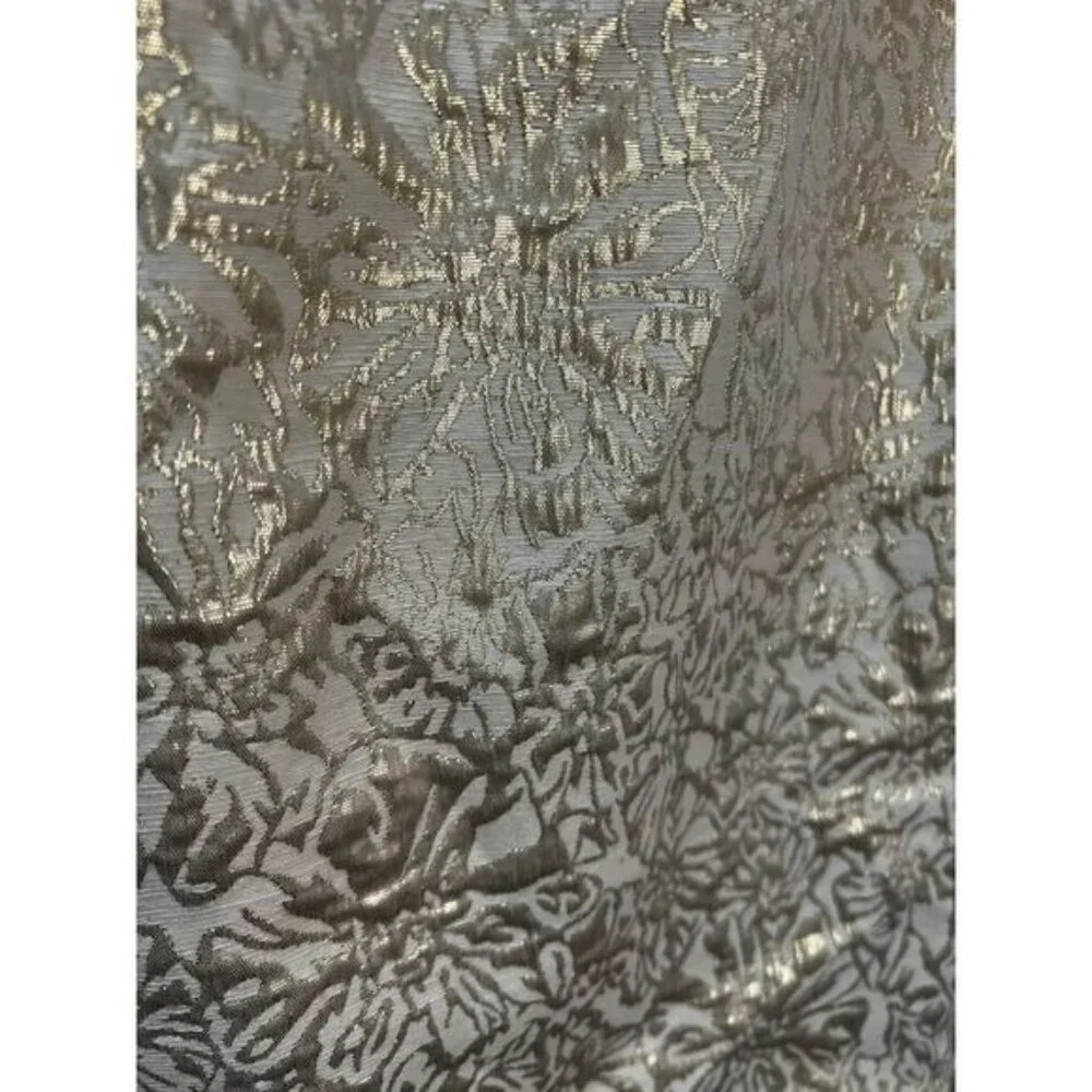 Liz Claiborne Cream Brocade Lined Pencil Skirt Size 8‎